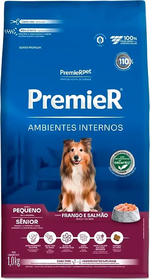 Ração Premier Pet Ambientes Internos Cães Sênior