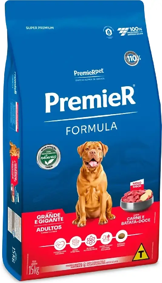 Ração Premier Pet Formula Carne Cães Adultos Porte Grande e Gigante