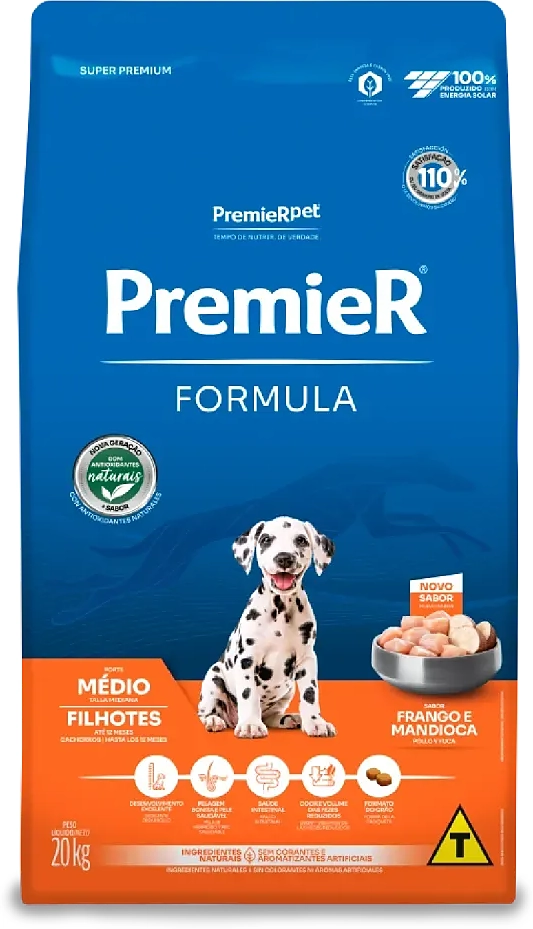 Ração Premier Pet Formula Frango para Cães Filhotes de Raças Médias