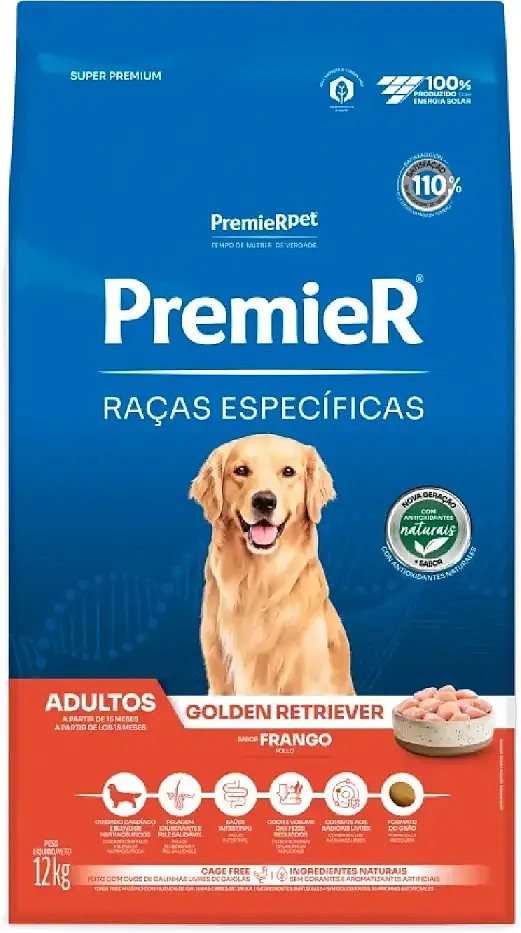 Ração Premier Pet Raças Específicas Golden Retriever Adulto