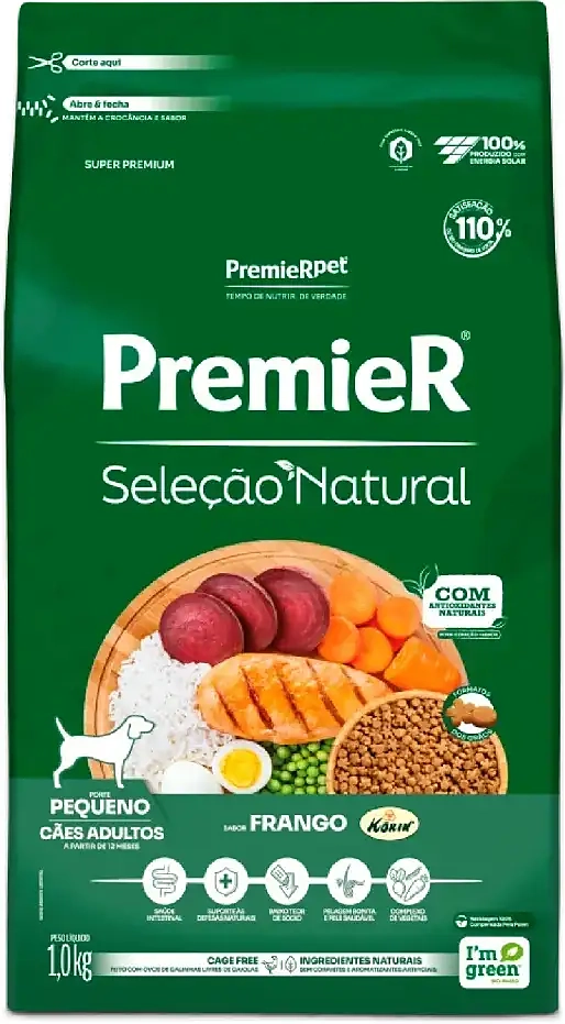Ração Premier Seleção Natural para Cães Adultos de Porte Pequeno