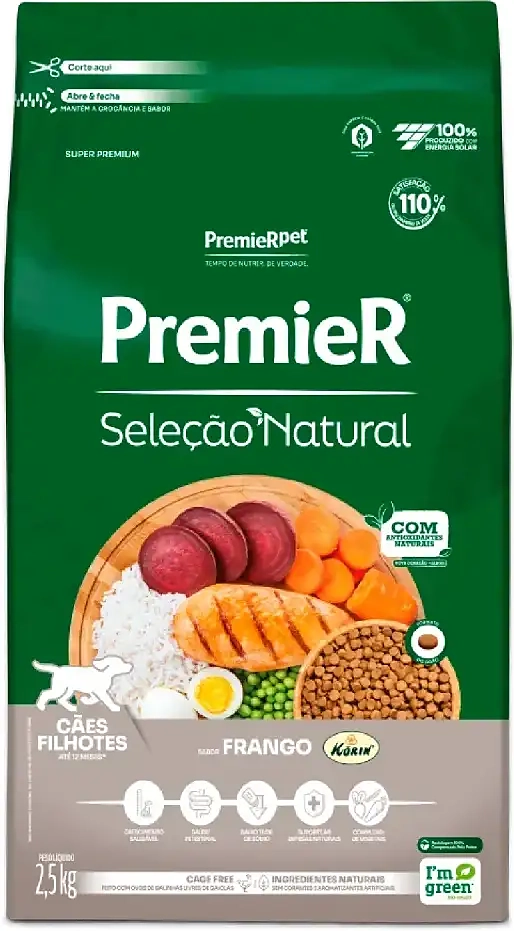 Ração Premier Seleção Natural para Cães Filhotes Até 12 Meses