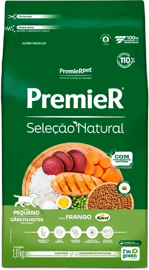 Ração Premier Seleção Natural para Cães Filhotes de Raças Pequenas