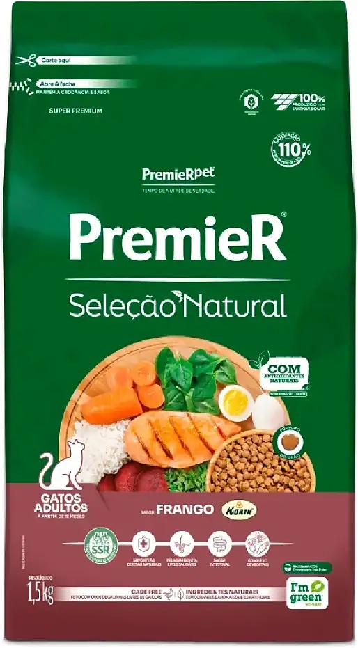 Ração Premier Seleção Natural para Gatos Adultos