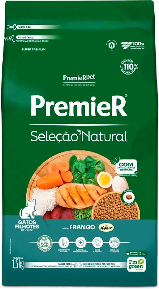 Ração Premier Seleção Natural para Gatos Filhotes Até 12 Meses