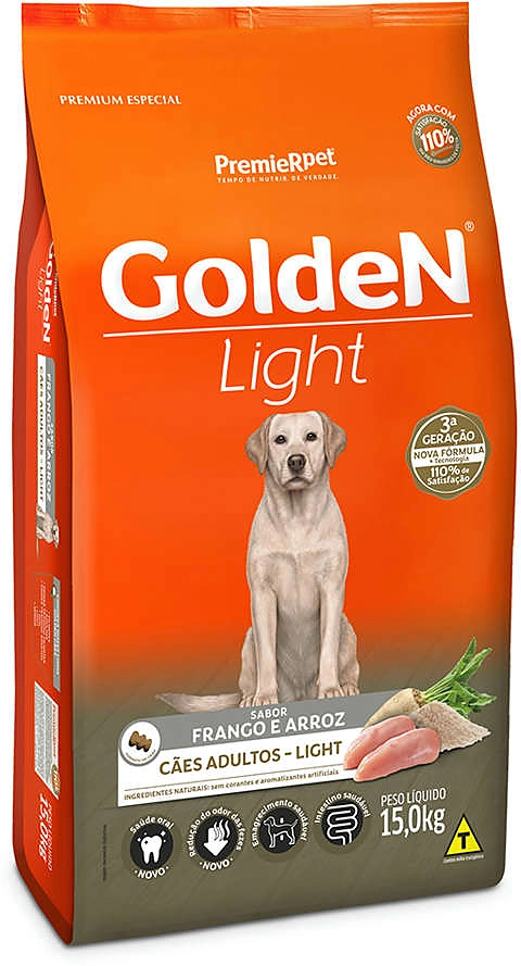 Ração Seca PremieR Pet Golden Cães Adultos Light Frango e Arroz