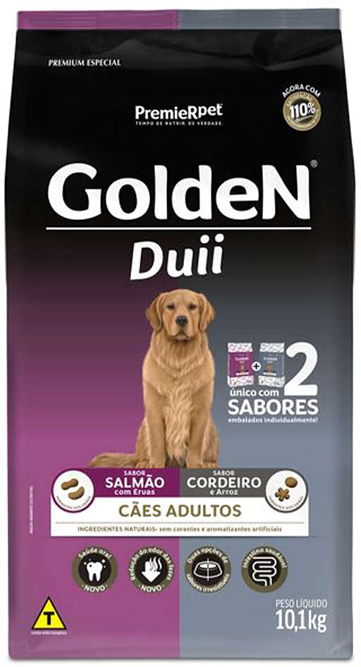 Ração Seca PremieR Pet Golden Duii Salmão e Cordeiro para Cães Adultos