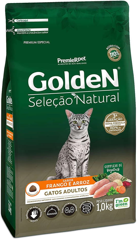 Ração Seca PremieR Pet Golden Seleção Natural para Gatos Adultos