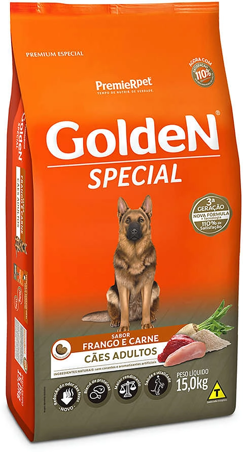 Ração Seca PremieR Pet Golden Special Cães Adultos Frango e Carne