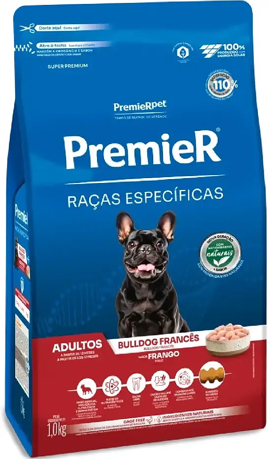 Ração Seca Premier Pet Raças Específicas Bulldog Francês para Cães Adultos