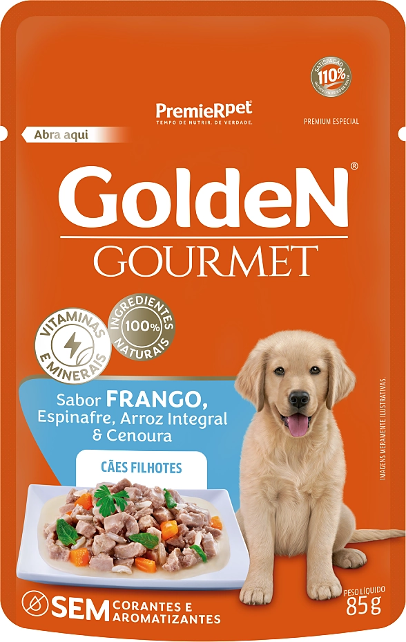 Ração Úmida PremieR Pet Golden Gourmet Frango para Cães Filhotes