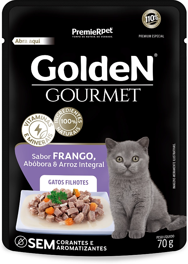 Ração Úmida PremieR Pet Golden Gourmet Frango para Gatos Filhotes