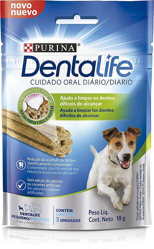 Petisco Purina DentaLife para Cães Adultos Porte Pequeno Sabor Frango