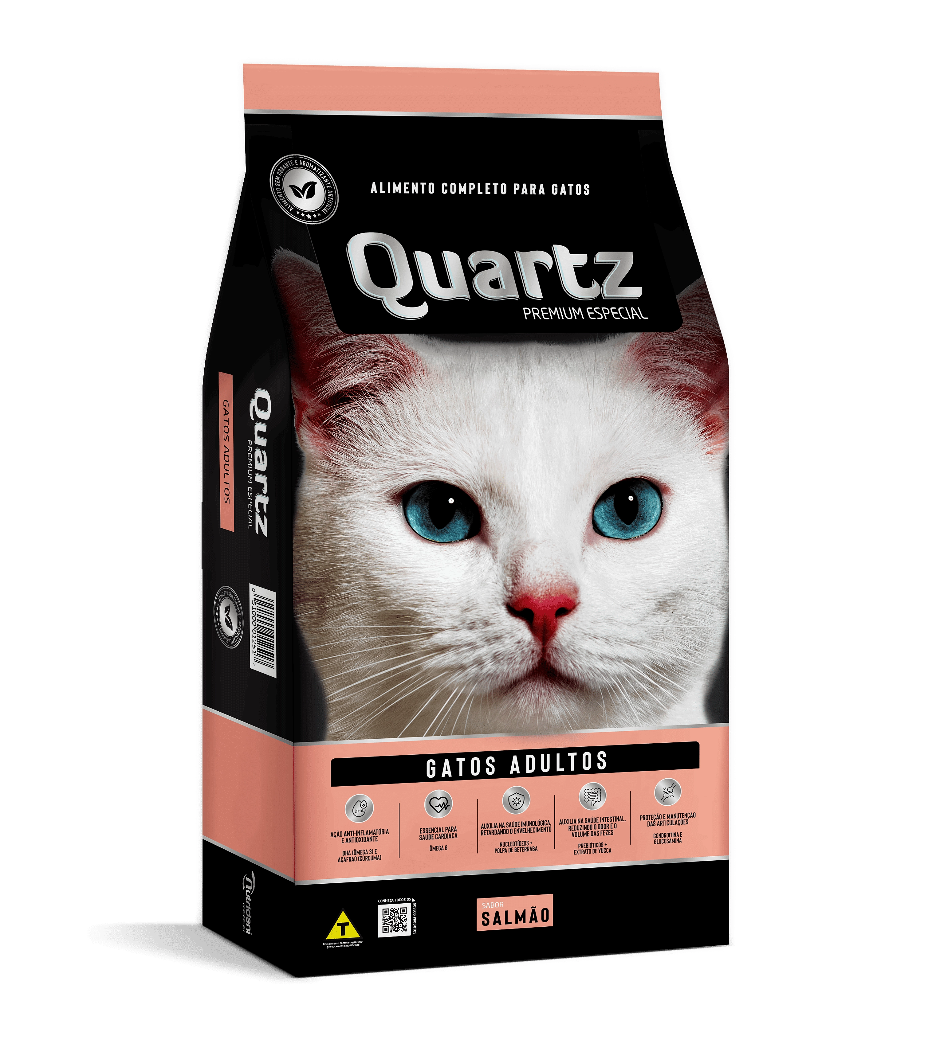 Quartz Gatos Adultos Salmão