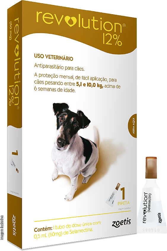 Revolution 12% Antipulgas para Cães de 5 a 10 kg
