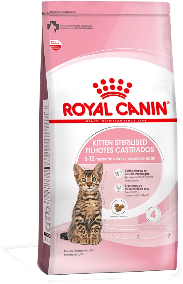 Ração Royal Canin Feline Health Nutrition Kitten Sterilised para Gatos Filhotes Castrados de 6 a 12 meses