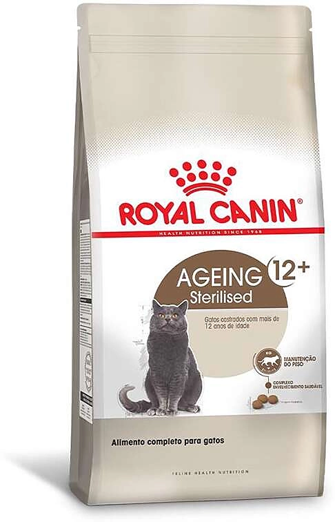 Ração Royal Canin Feline Health Nutrition Sterilised para Gatos Adultos Castrados Acima de 12 Anos