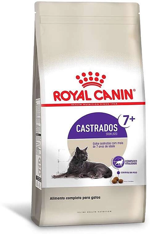 Ração Royal Canin Feline Health Nutrition Sterilised para Gatos Adultos Castrados Acima de 7 anos