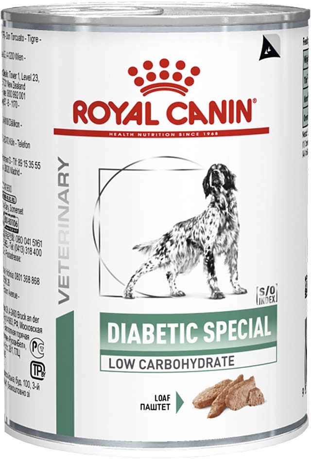 Ração Royal Canin Lata Canine Veterinary Diet Diabetic Especial Low Carbohidrat Wet