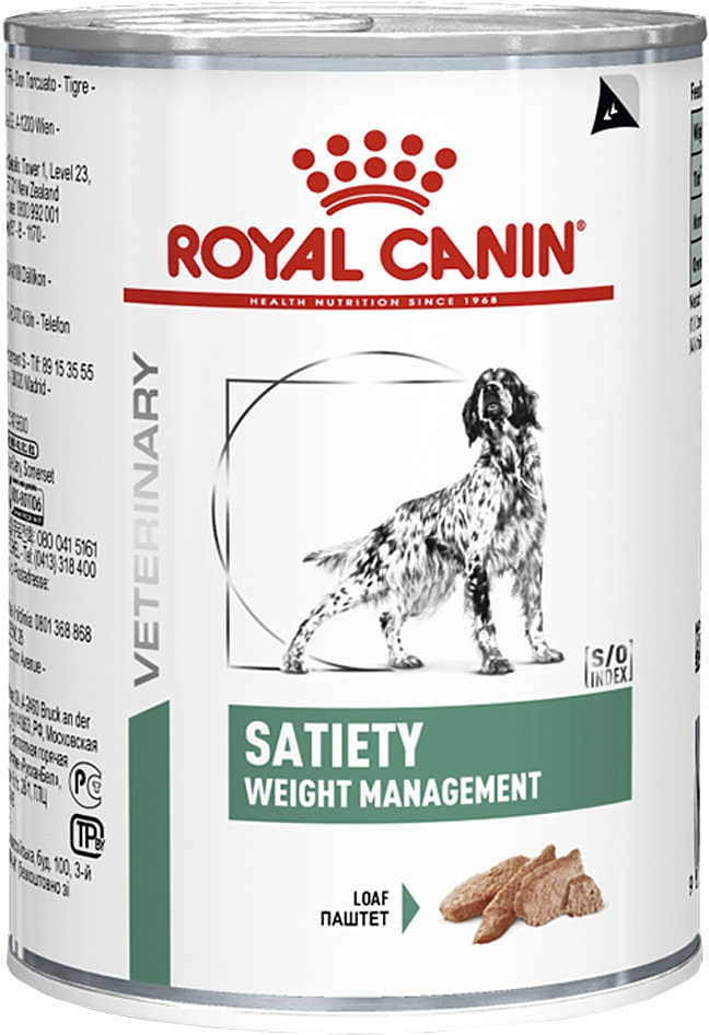 Ração Royal Canin Lata Canine Veterinary Diet Satiety Support Wet para Cães Adultos Obesos