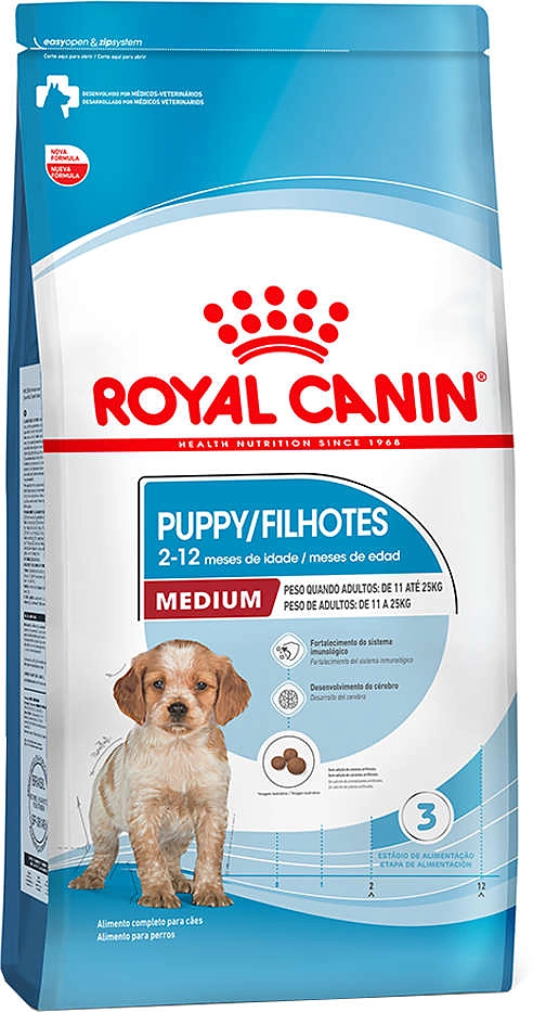 Ração Royal Canin Medium Puppy para Cães Filhotes de Raças Médias de 2 a 12 Meses de Idade