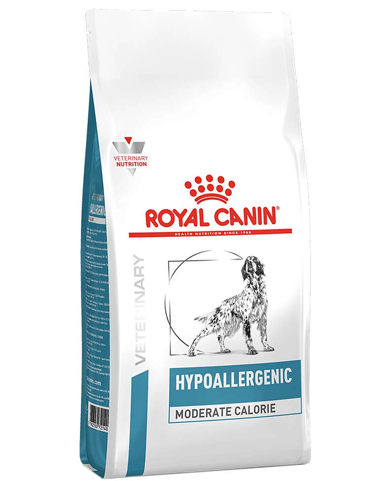 Ração Royal Canin Veterinary Hypoallergenic Moderate Calorie para Cães Adultos