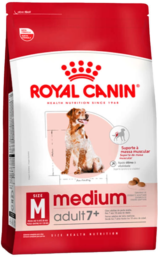 Ração Seca Royal Canin Medium Adult 7+ para Cães Adultos de Porte Médio