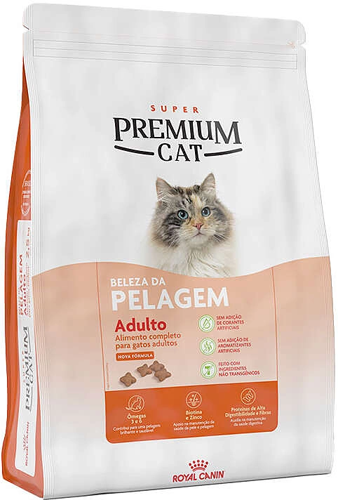 Ração Seca Royal Canin Premium Cat Beleza da Pelagem para Gatos Adultos