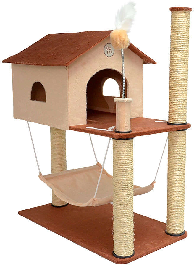 Arranhador São Pet House Marrom