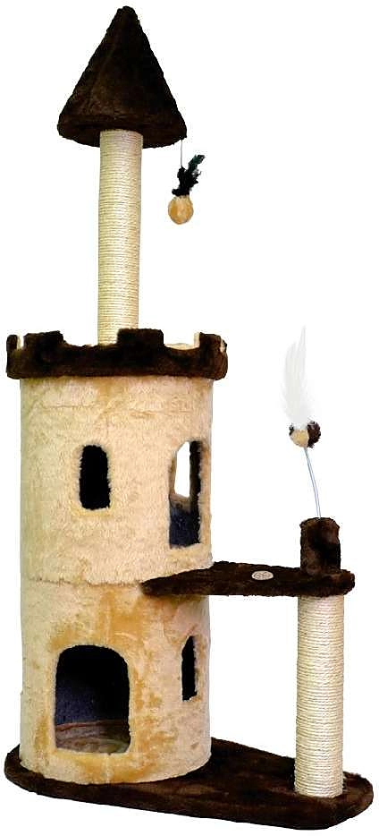 Brinquedo Arranhador Torre Castelo Bege e Marrom