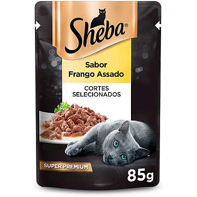 Ração Úmida Sheba Sachê Cortes Selecionados Sabor Frango Assado para Gatos Adultos