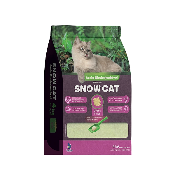 Areia Higiênica Snow Cat Natural