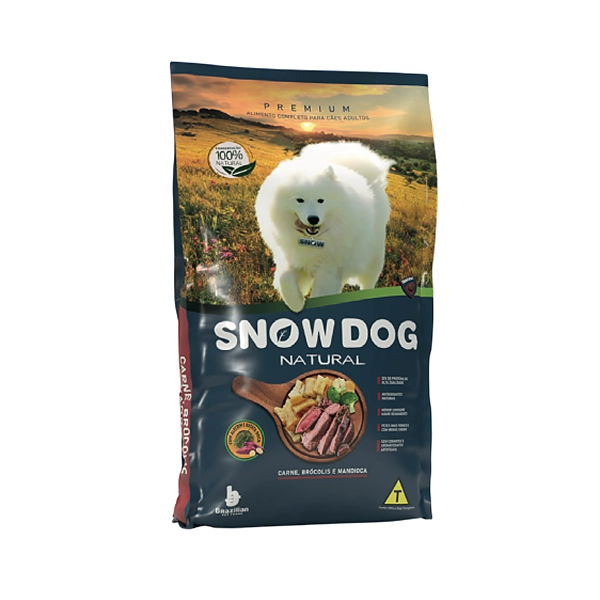 Ração Snow Cat Natural Carne, Brócolis e Mandioca