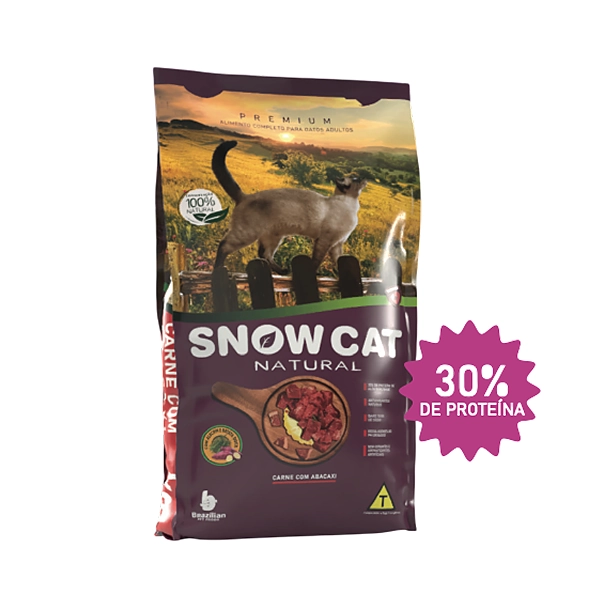 Ração Snow Cat Natural Carne com Abacaxi