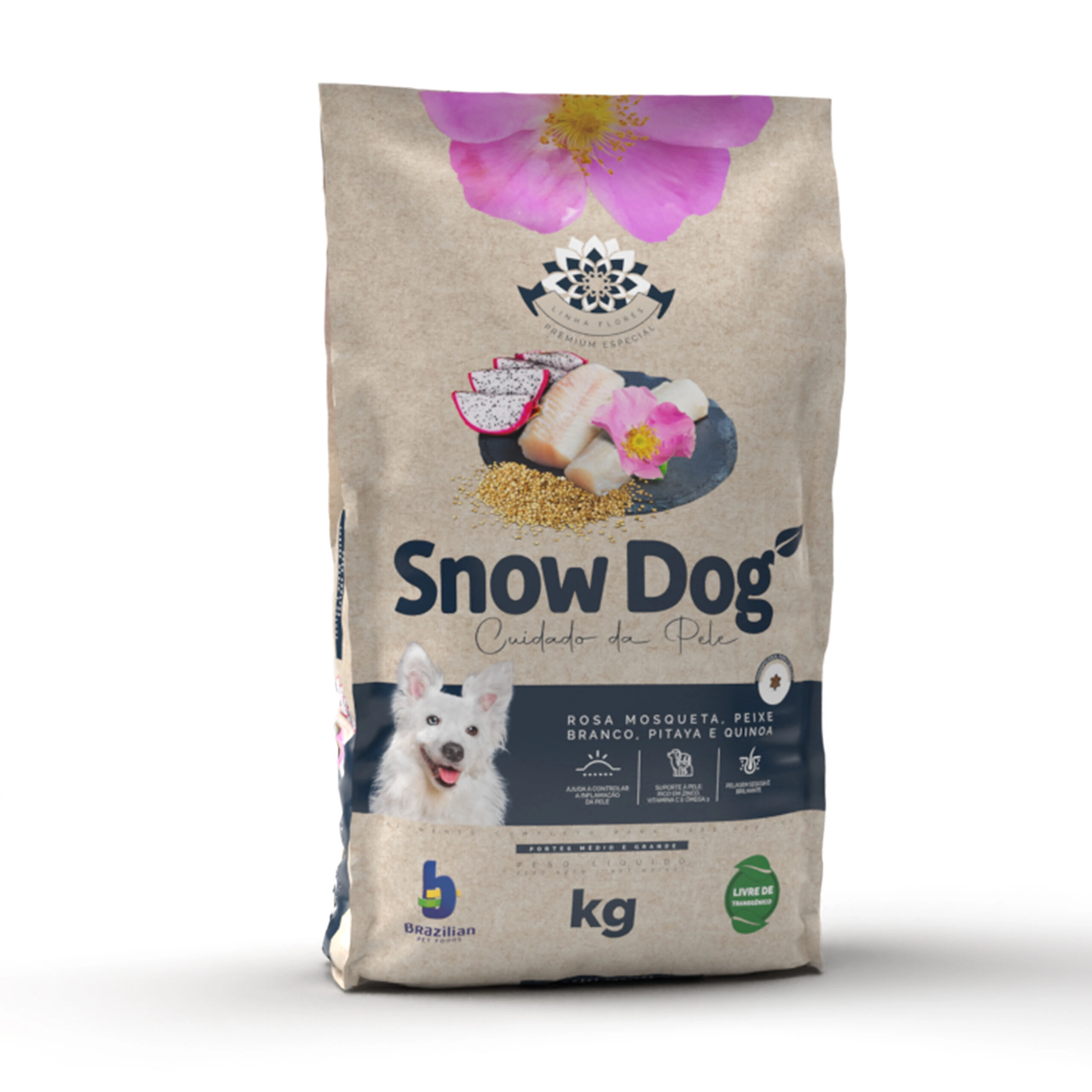 Ração Snow Dog Flores Cuidado da Pele