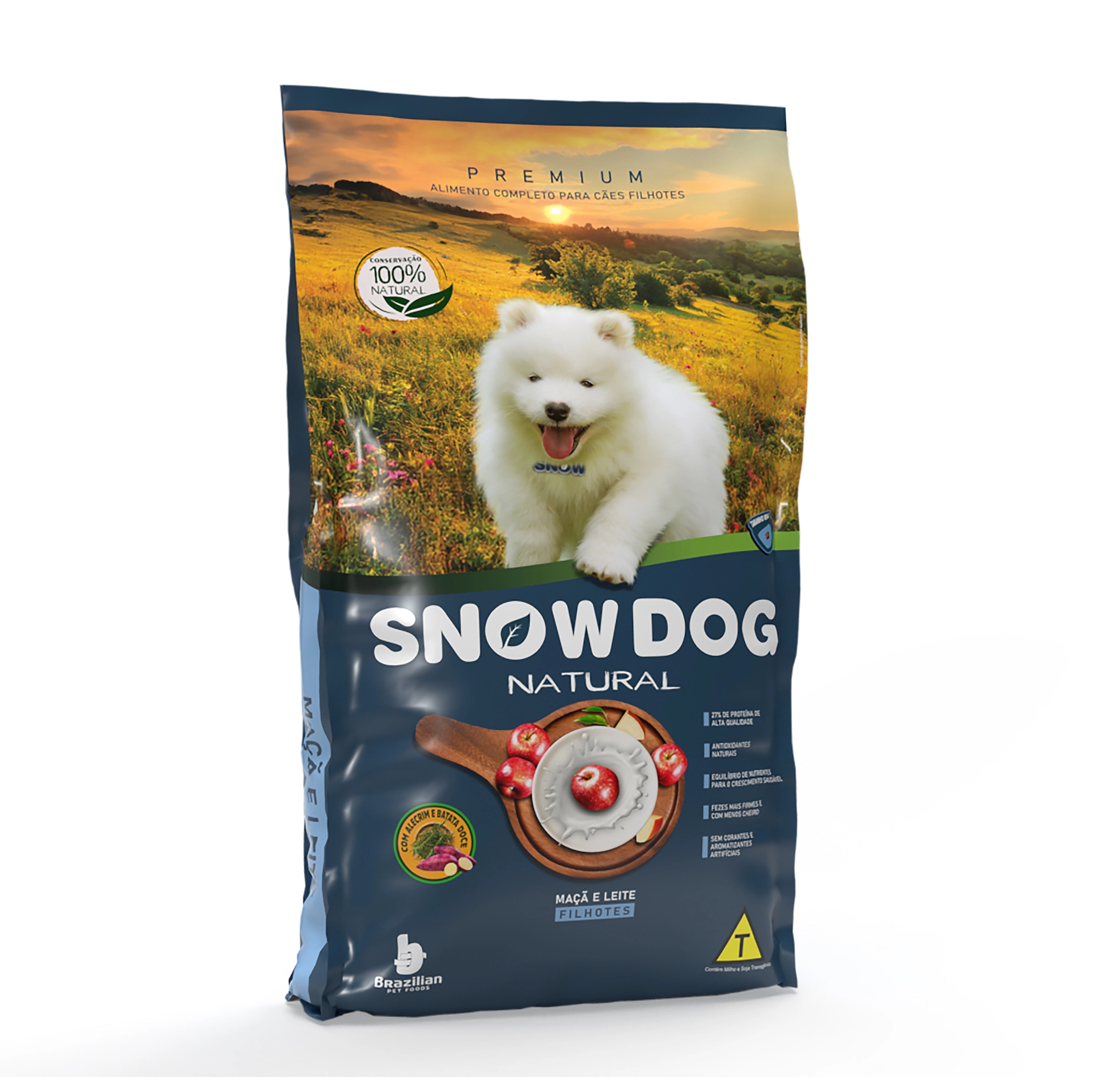 Ração Snow Dog Natural Maçã com Leite