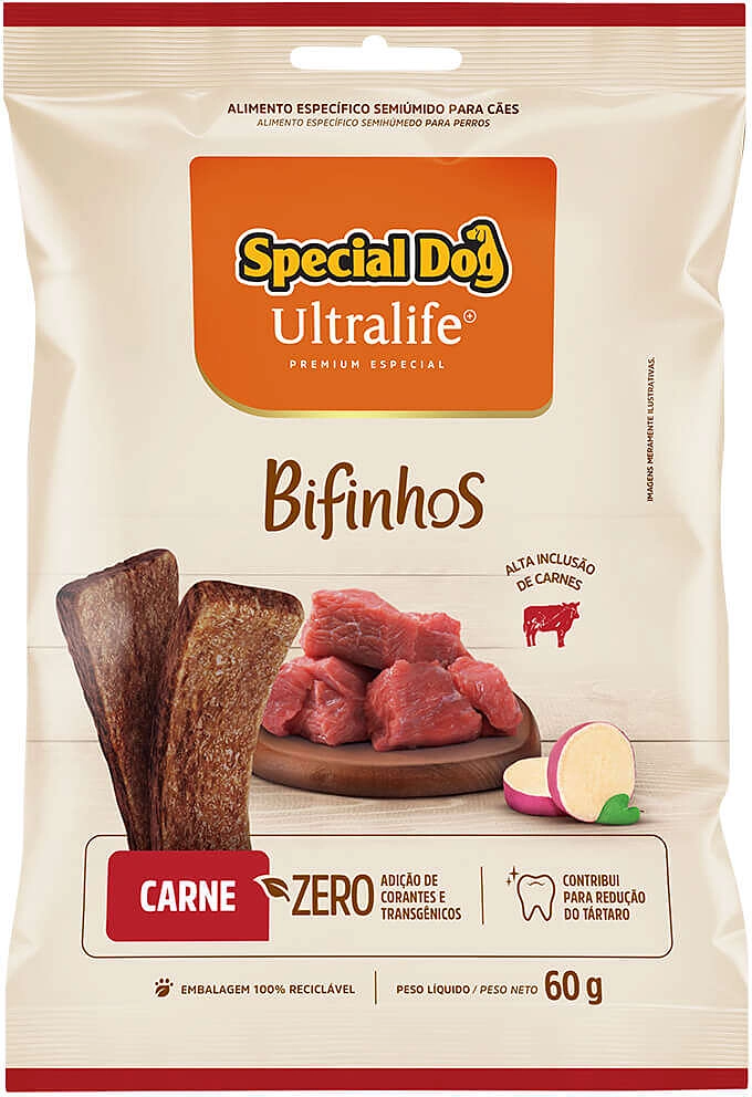 Bifinho Special Dog Ultralife para Cães sabor Carne