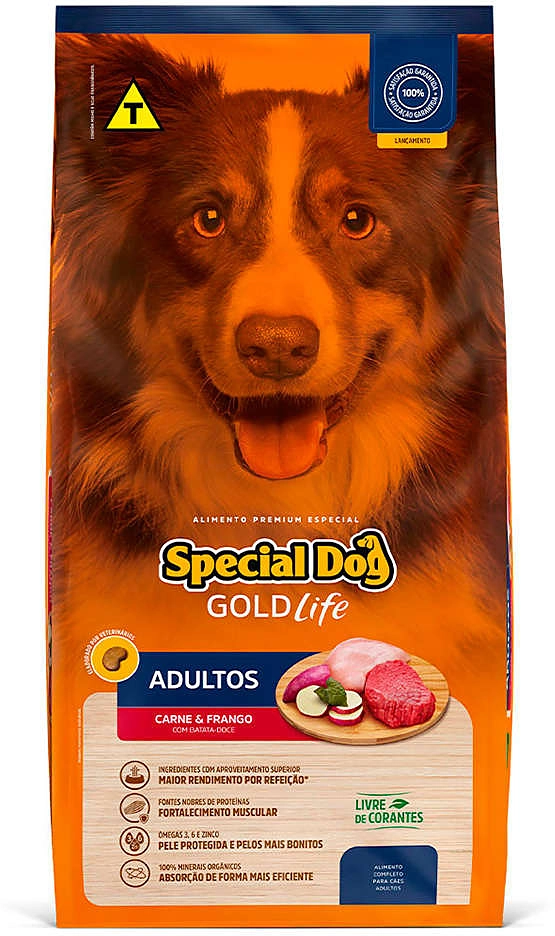 Ração Seca Special Dog Life Carne e Frango com Batata Doce para Cães Adultos