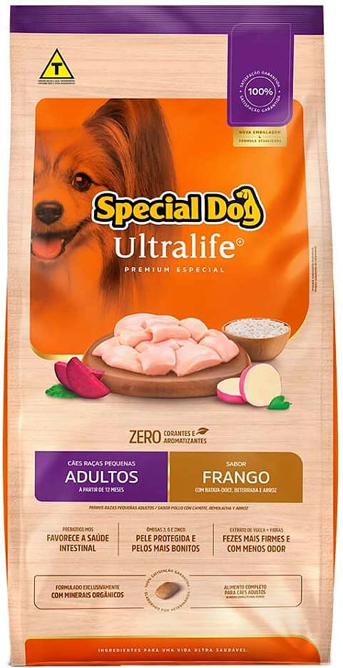 Ração Special Dog Ultralife Frango e Arroz para Cães Adultos Raças Pequenas