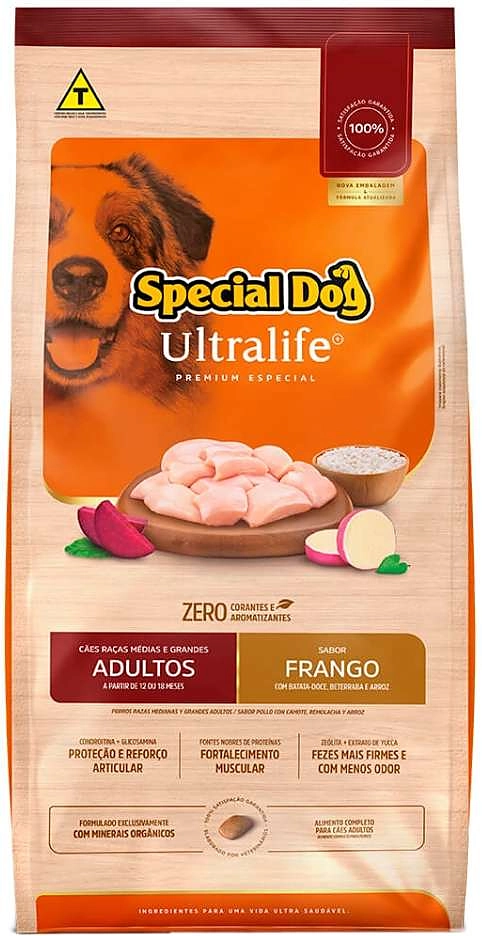 Ração Special Dog Ultralife para Cães Adultos de Raças Médias e Grandes