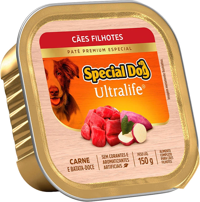 Ração Úmida Special Dog Patê Carne para Cães Filhotes