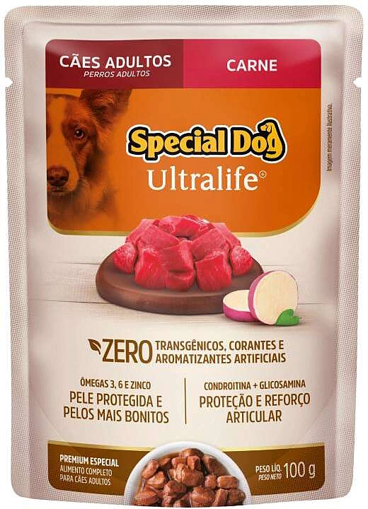 Ração Úmida Special Dog Sachê Carne para Cães Adultos