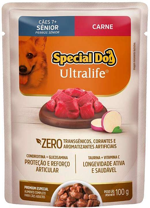 Ração Úmida Special Dog Sachê Carne para Cães Sênior