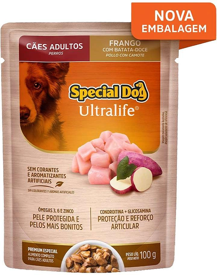 Ração Úmida Special Dog Sachê Frango para Cães Adultos