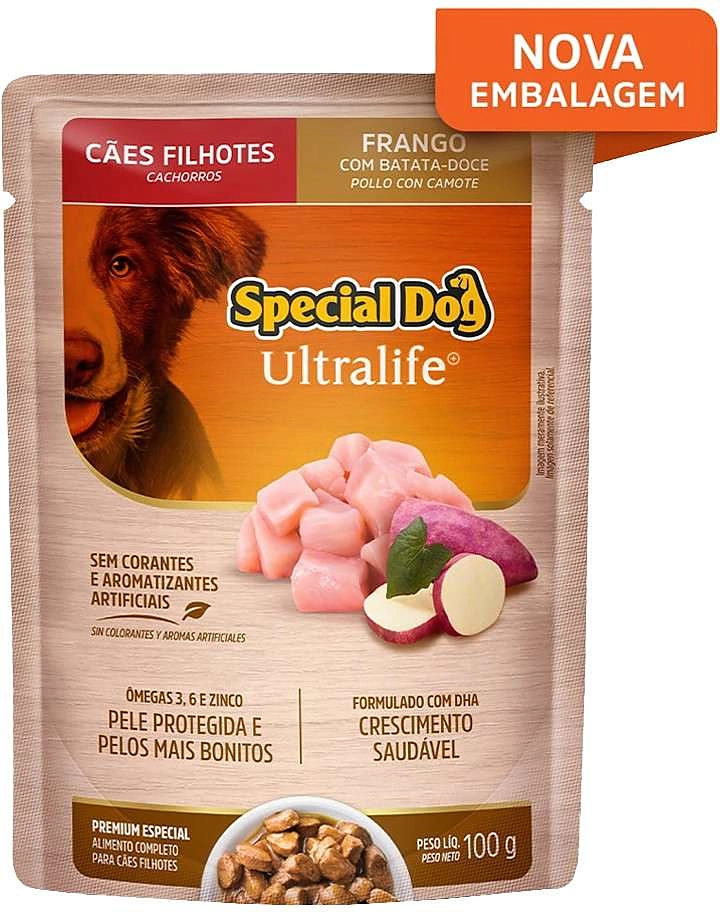 Ração Úmida Special Dog Sachê Frango para Cães Filhotes